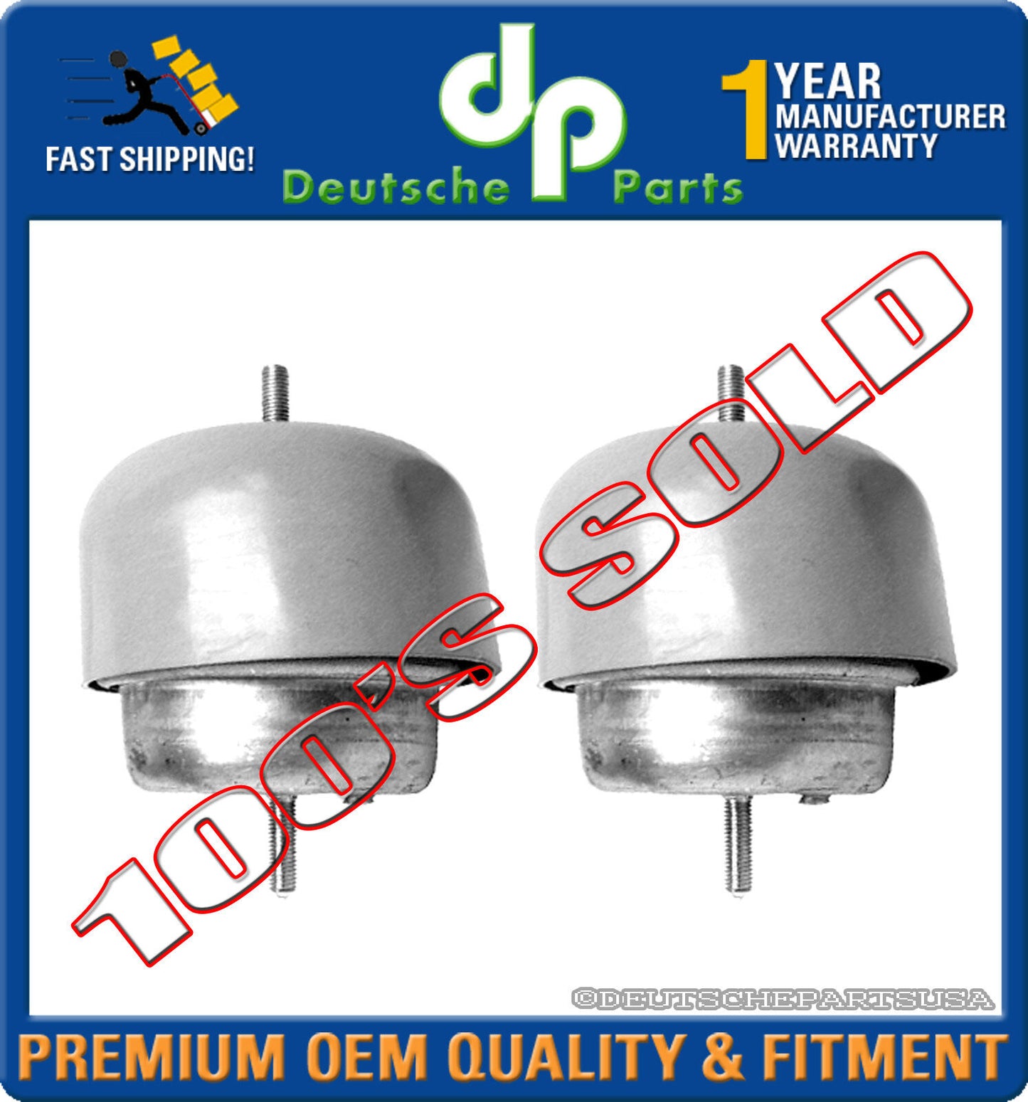 VW PASSAT AUDI A4 1.8 1.8T Engine Motor Mount Mounts 8D0199379J + 8D0199382L SET
