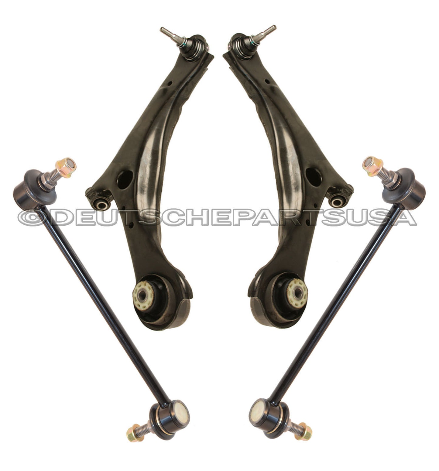 VW ROUTAN LOWER FRONT CONTROL ARM ARMS BALL JOINT SWAY BAR LINK LH RH SET OF 4