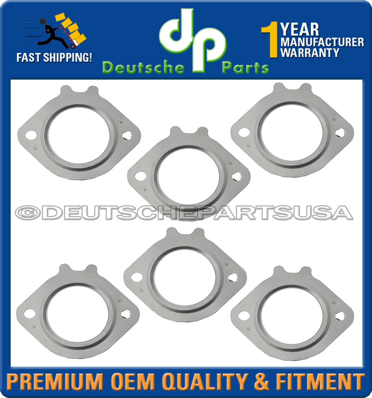 Mercedes w211 w220 w163 w463 r230 Exhaust Manifold Gasket 112 142 01 80 Set of 6