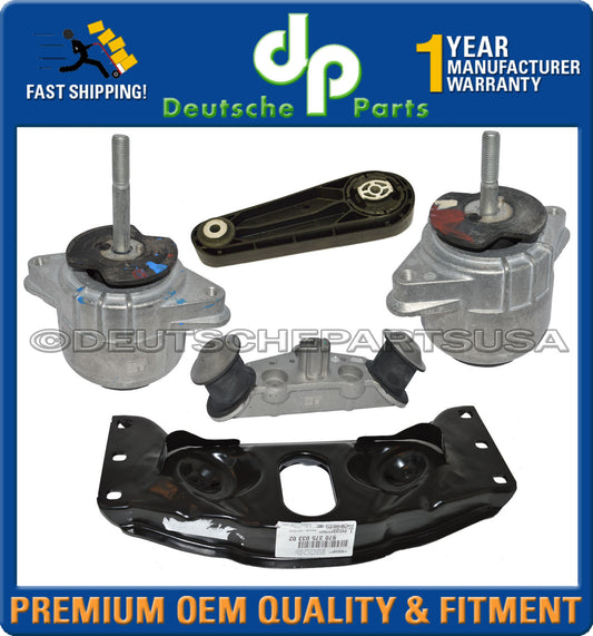 Porsche Panamera 3.0 3.6 Engine Mount Torque Damper AT Trans Mount Carrier Set 5