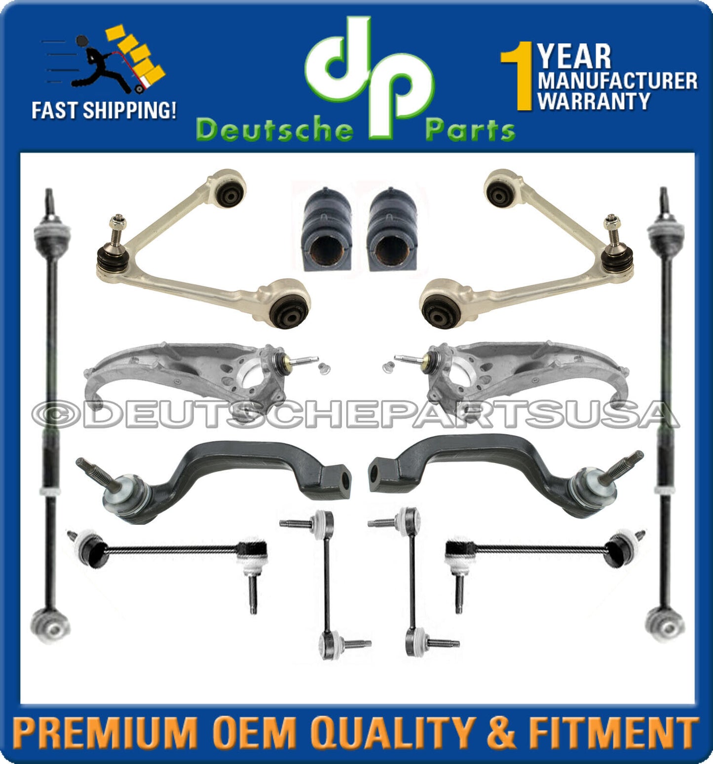 LINCOLN LS FRONT + REAR CONTROL ARM BALL JOINT BUSHING TIE ROD SWAY BAR LINK 16