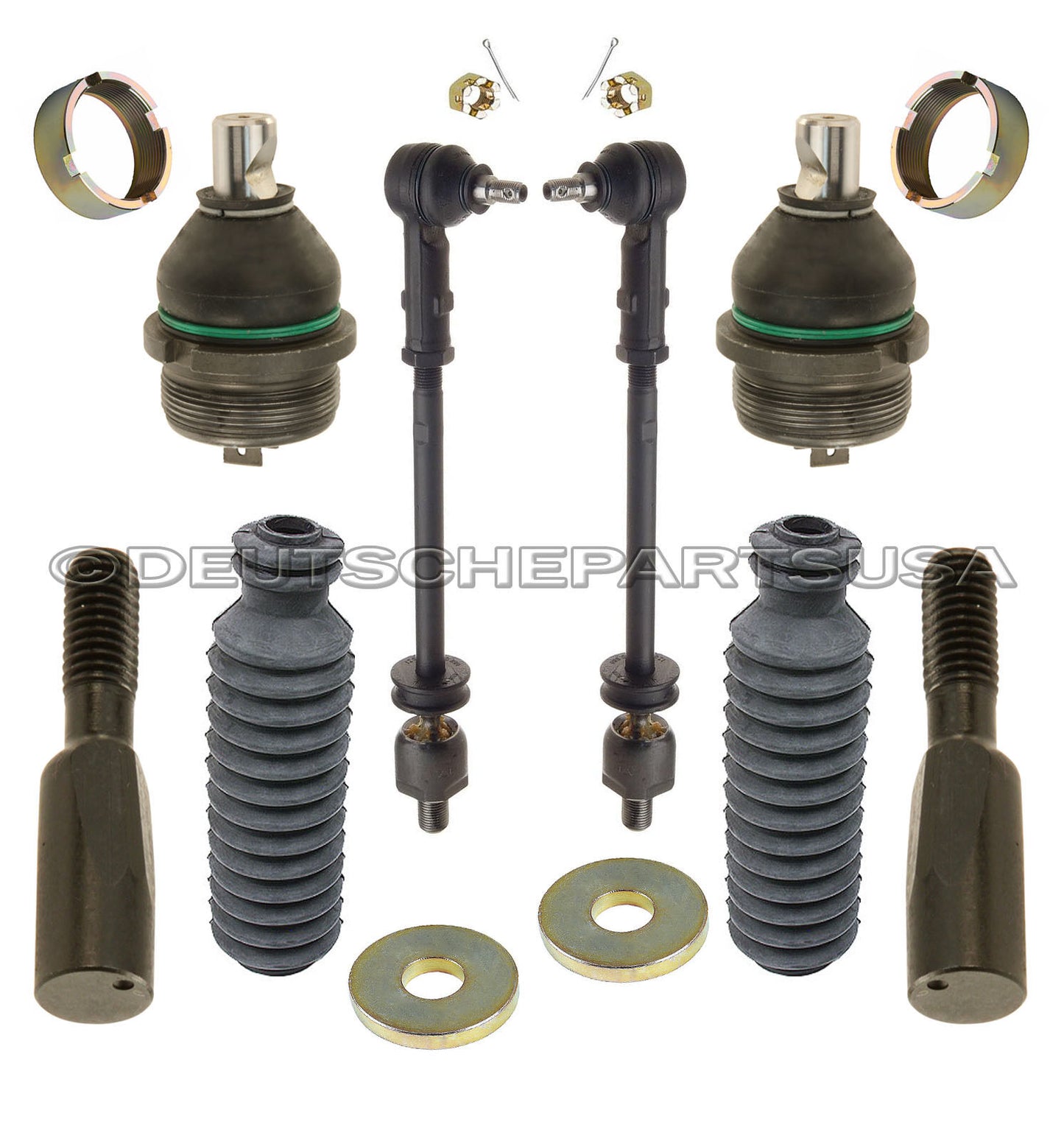 Porsche 911 930 TURBO TIE ROD KIT STEERING  Rods Ball U-Joint Column COUPLING KT