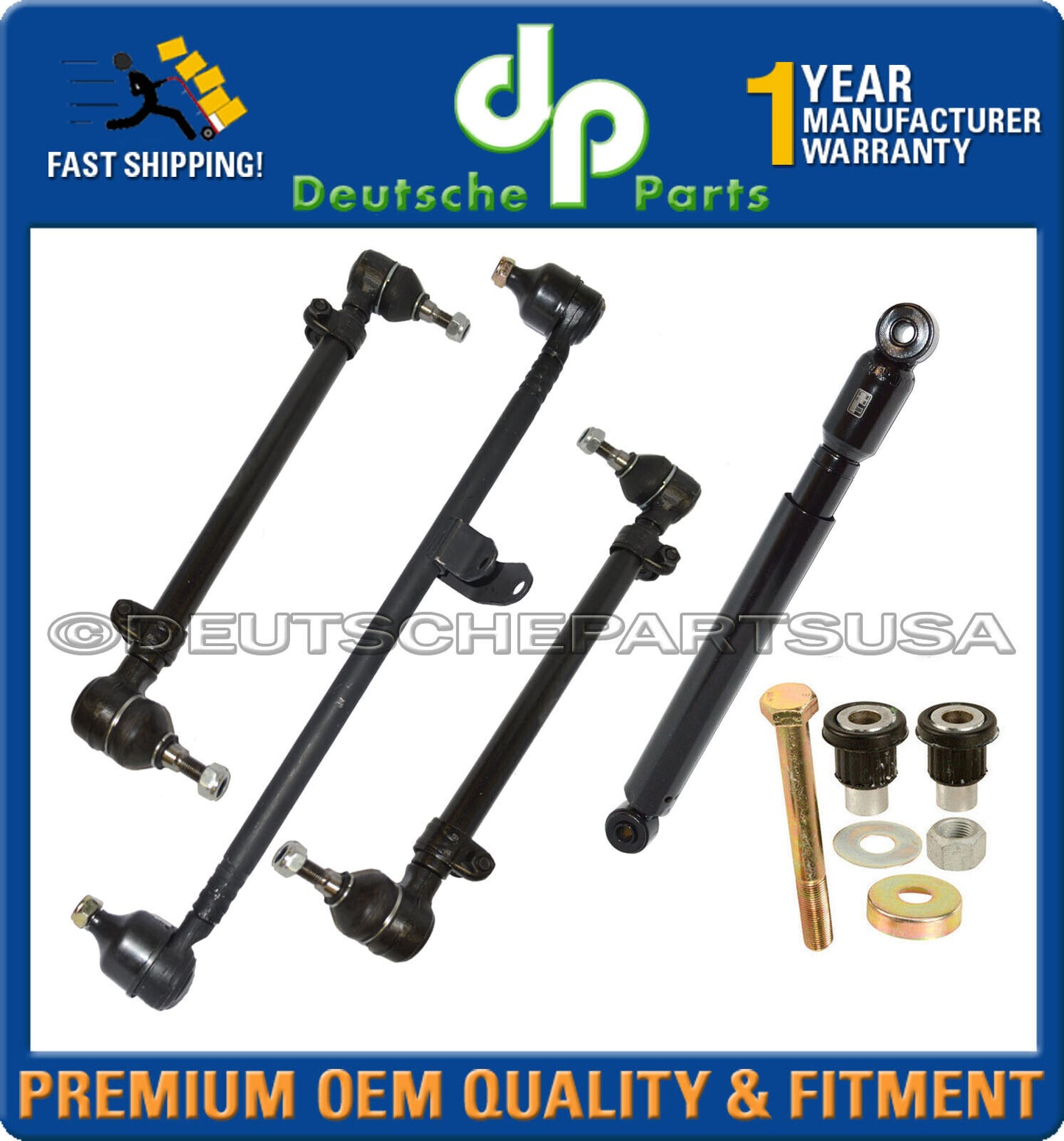 Mercedes R107 560SL Center Steering Drag Link Damper Idler Arm Bushing Repair Ki