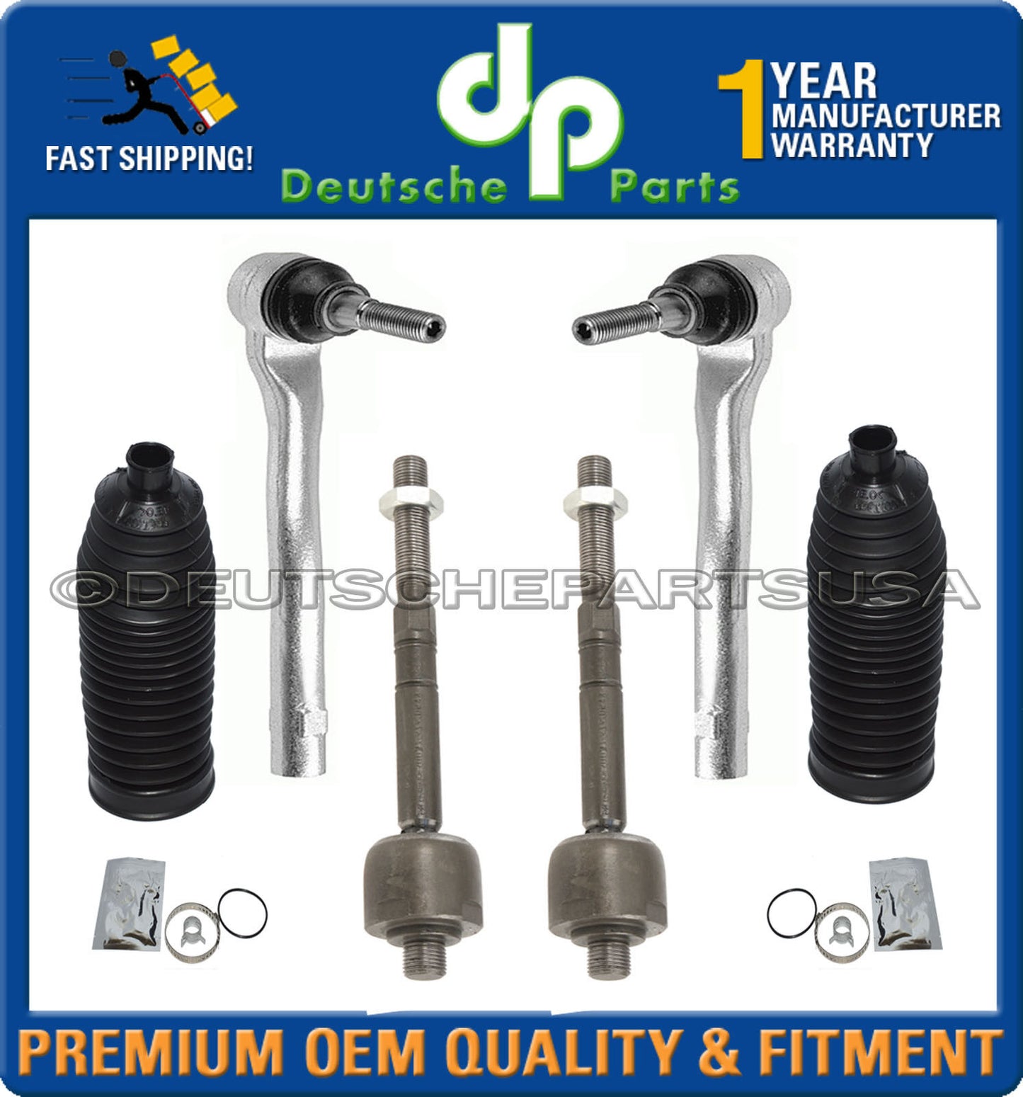 Mercedes W164 G ML STEERING Inner Outer Tie Rod Rods RACK BOOT Boots KIT SET 6