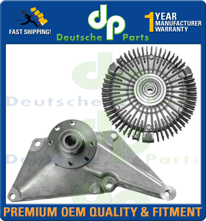 NEW MERCEDES W201 190E Radiator Fan Clutch & Fan Bearing Bracket SET 2PC