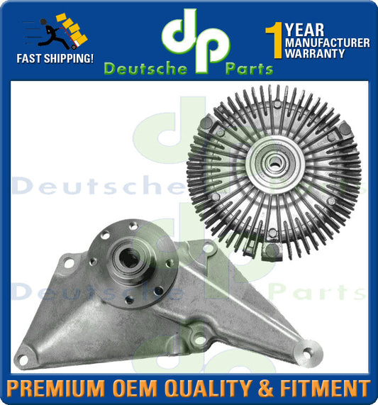 NEW MERCEDES W201 190E Radiator Fan Clutch & Fan Bearing Bracket SET 2PC