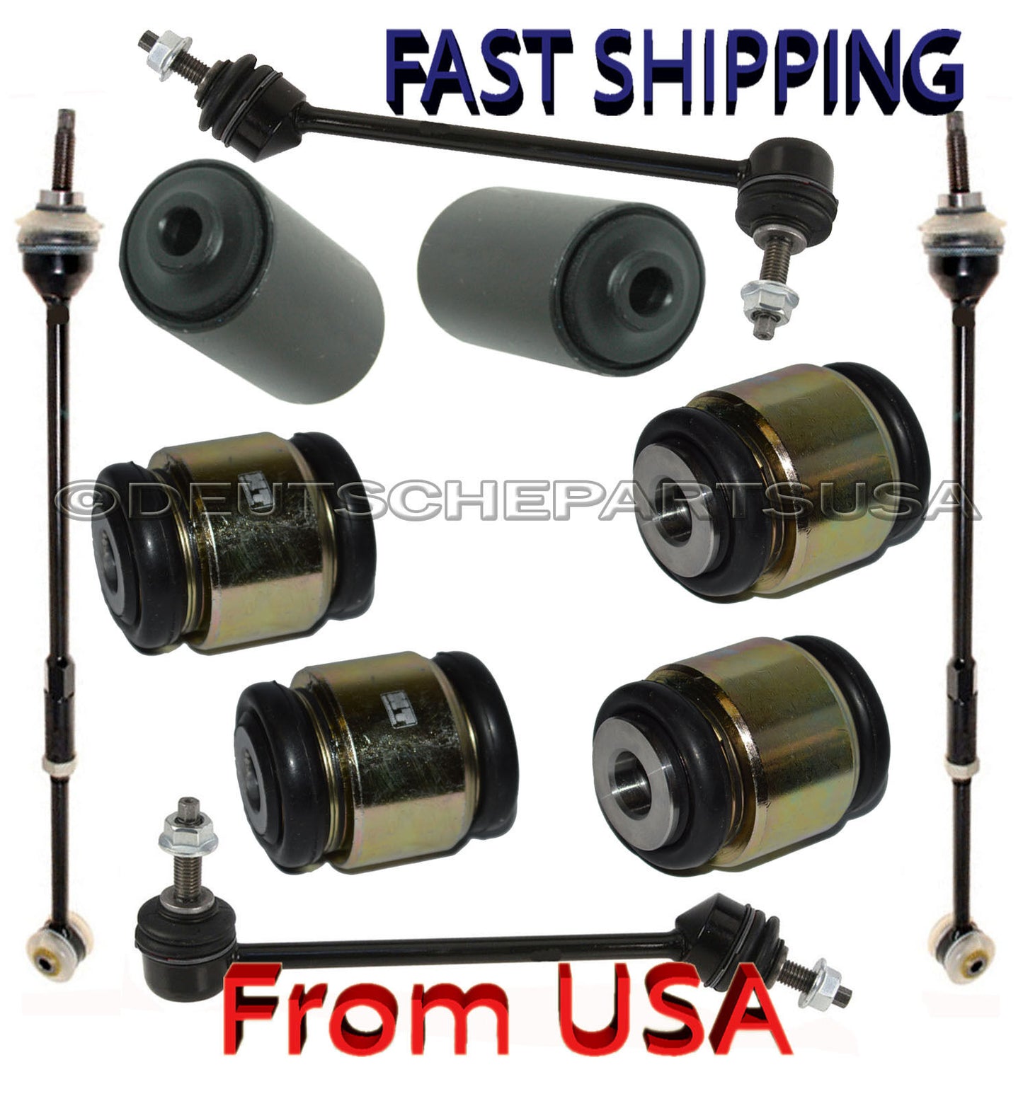 Lincoln LS Rear Control Arm Fluid Hydrabushes Bushings Tie Rod TORQUE ROD KIT 10