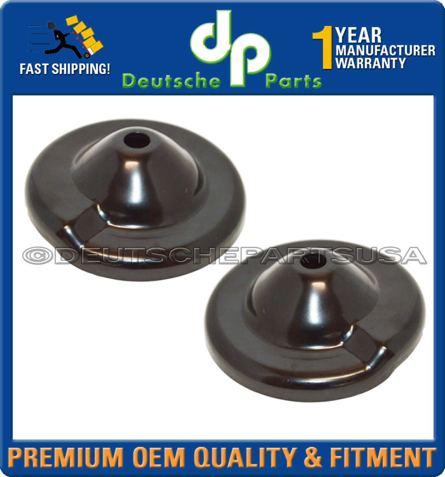 Porsche 924 944 Front Upper Spring Plate Concave Washer LH / RH 133 412 341 Set