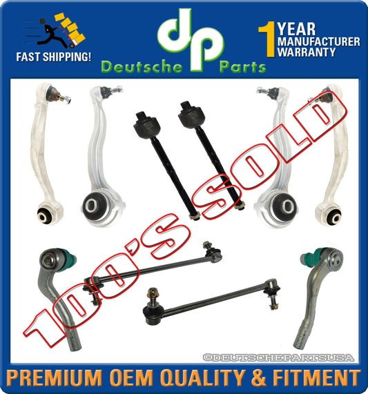 Mercedes W204 FRONT CONTROL ARM ARMS BALL JOINTS TIE RODS SUSPENSION KIT 10 Pc