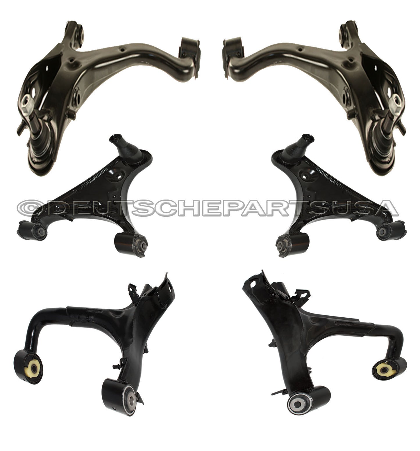 LAND ROVER  LR3 UPPER LOWER FRONT REAR CONTROL ARMS BALL JOINTS L+R KIT 6