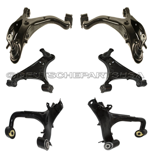 LAND ROVER  LR3 UPPER LOWER FRONT REAR CONTROL ARMS BALL JOINTS L+R KIT 6