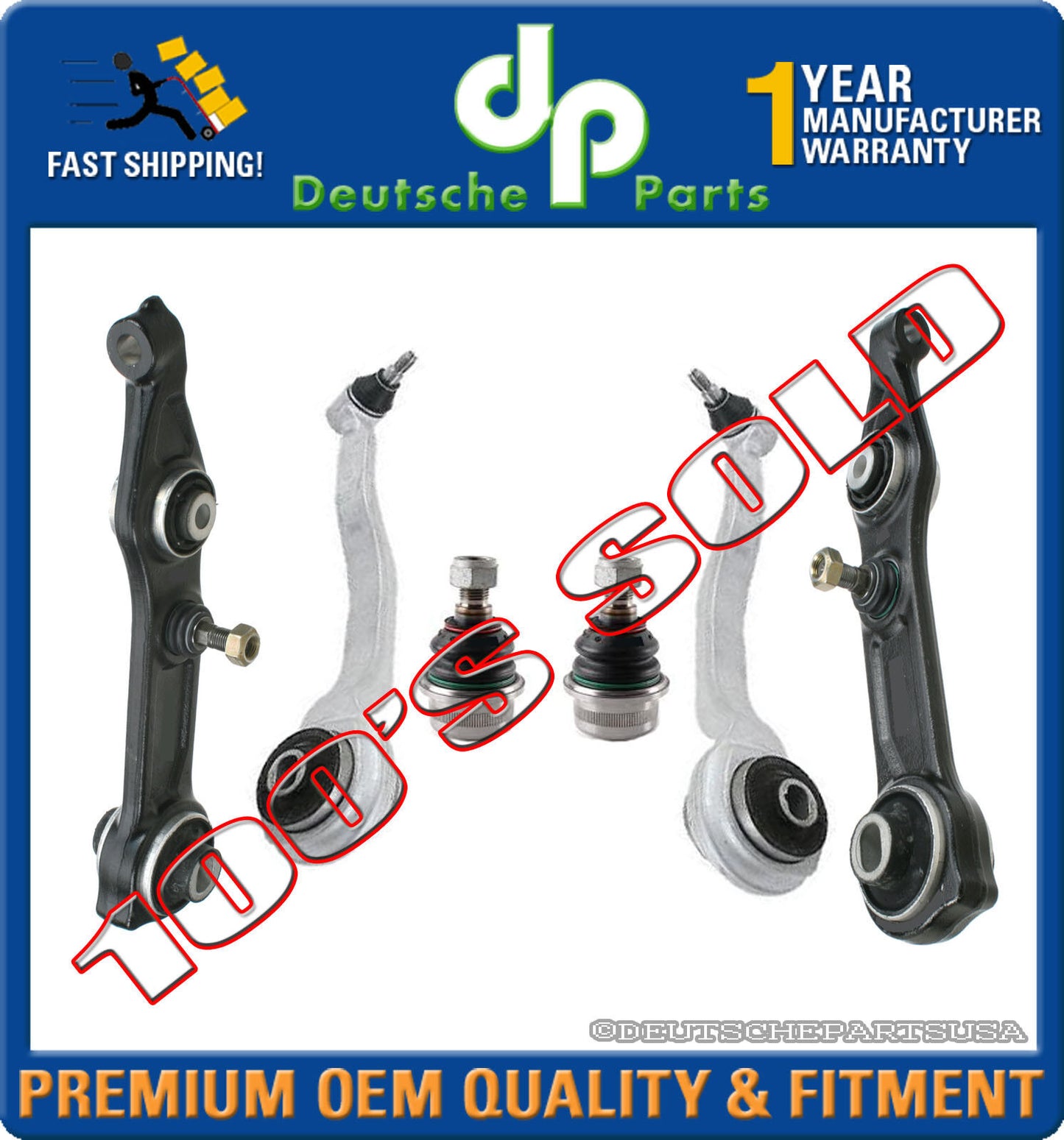 Mercedes W211 E CLS Front Left Right Lower Thrust Control Arm Arms Ball Joints 6