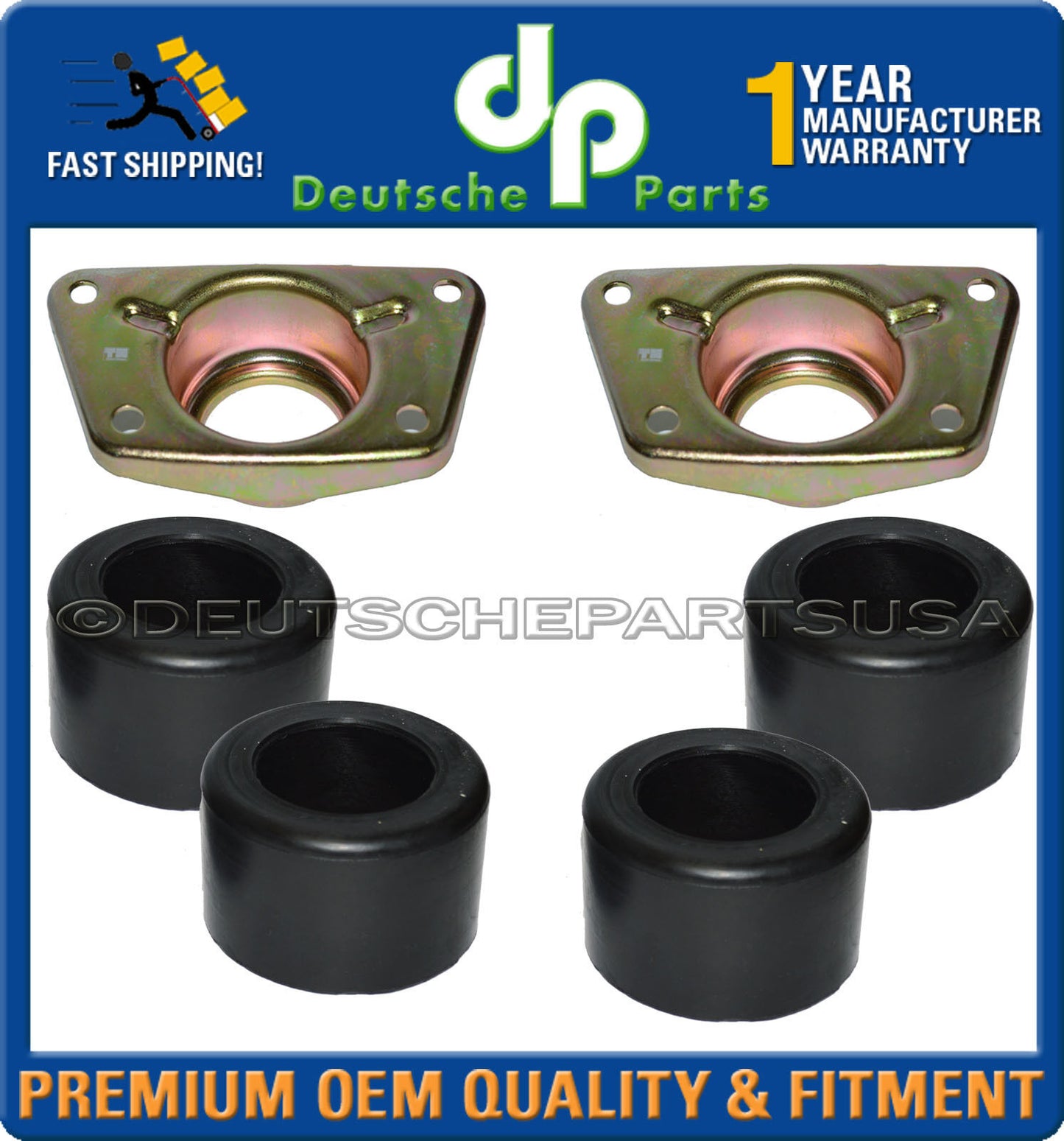 Porsche 911 Cover Plate Bushing Strengthening KIT fr Rear Torsion Bar Mount SET
