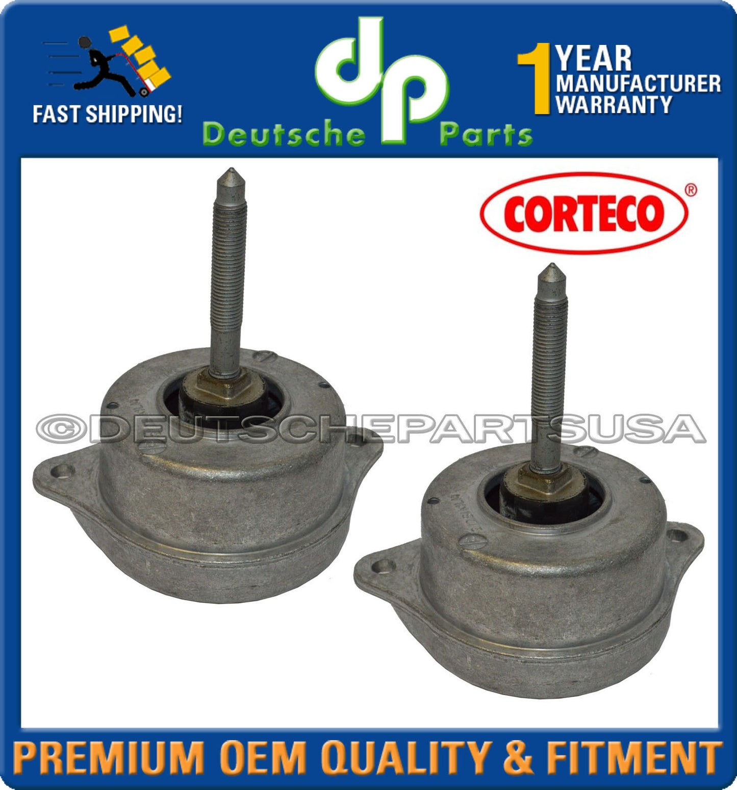 Porsche 911 997 C2 C4 Turbo Left + Right Engine Mount 997 375 049 08 Set of 2
