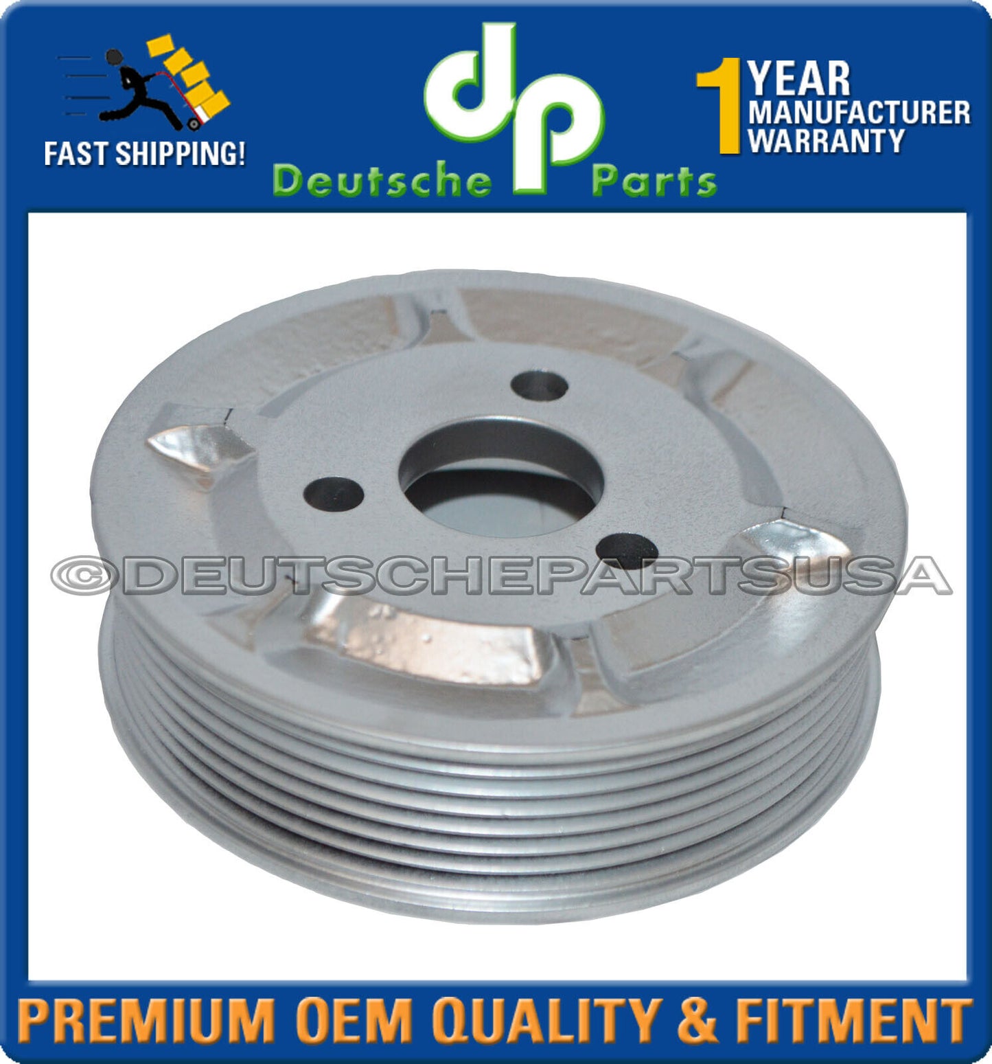 BMW E82 E88 E90 E91 E92 E93 P/S Power Steering Pump Pulley 32427553955 SILVER HD