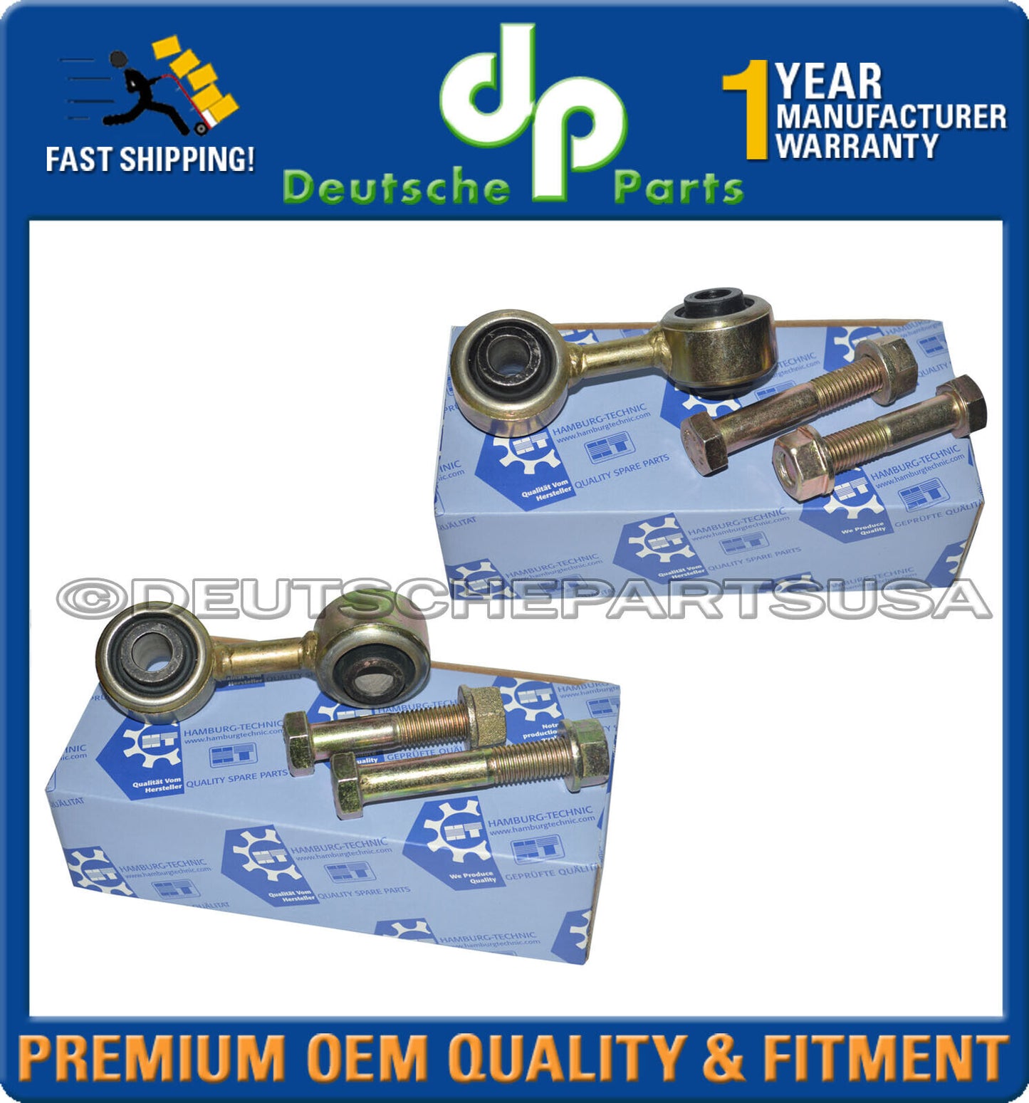 Porsche 911 930 REAR SWAY Stabilizer BAR Drop Link Links 93033307100 93033307200