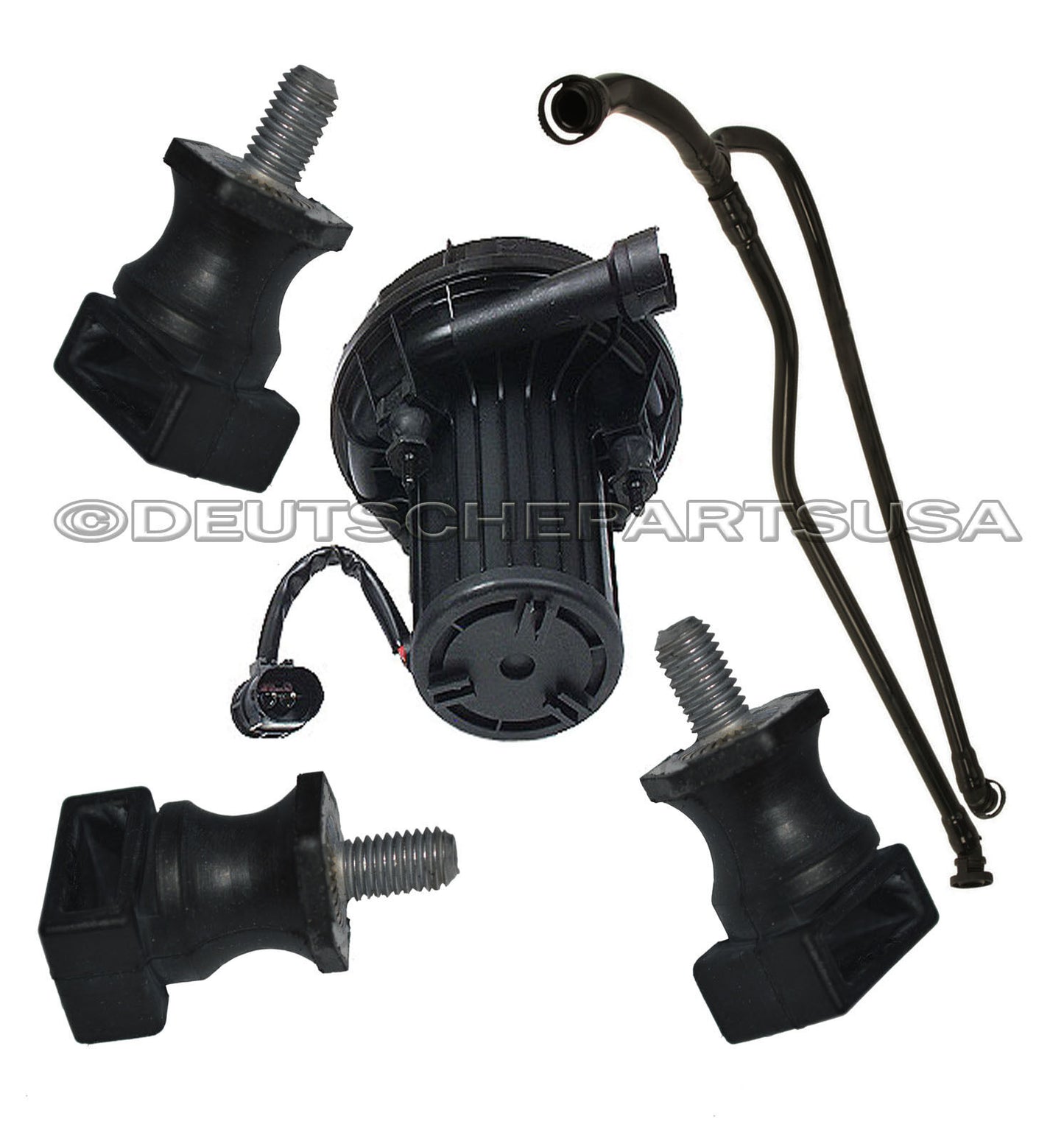 Secondary Smog Air Pump Emission Control+Hose+Rubber Mount for BMW E65 E66 SET 5