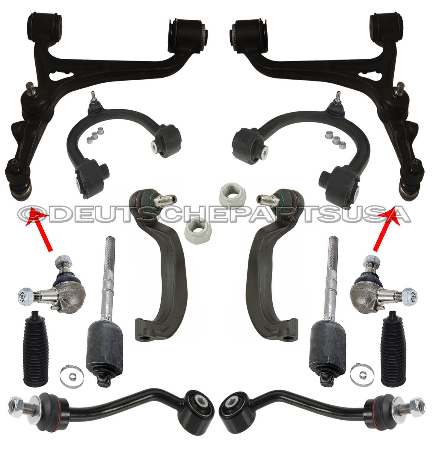 Mercedes W220 4MATIC LOWER Control Thrust Arm Arms Ball Joint SUSPENSION Kit 14