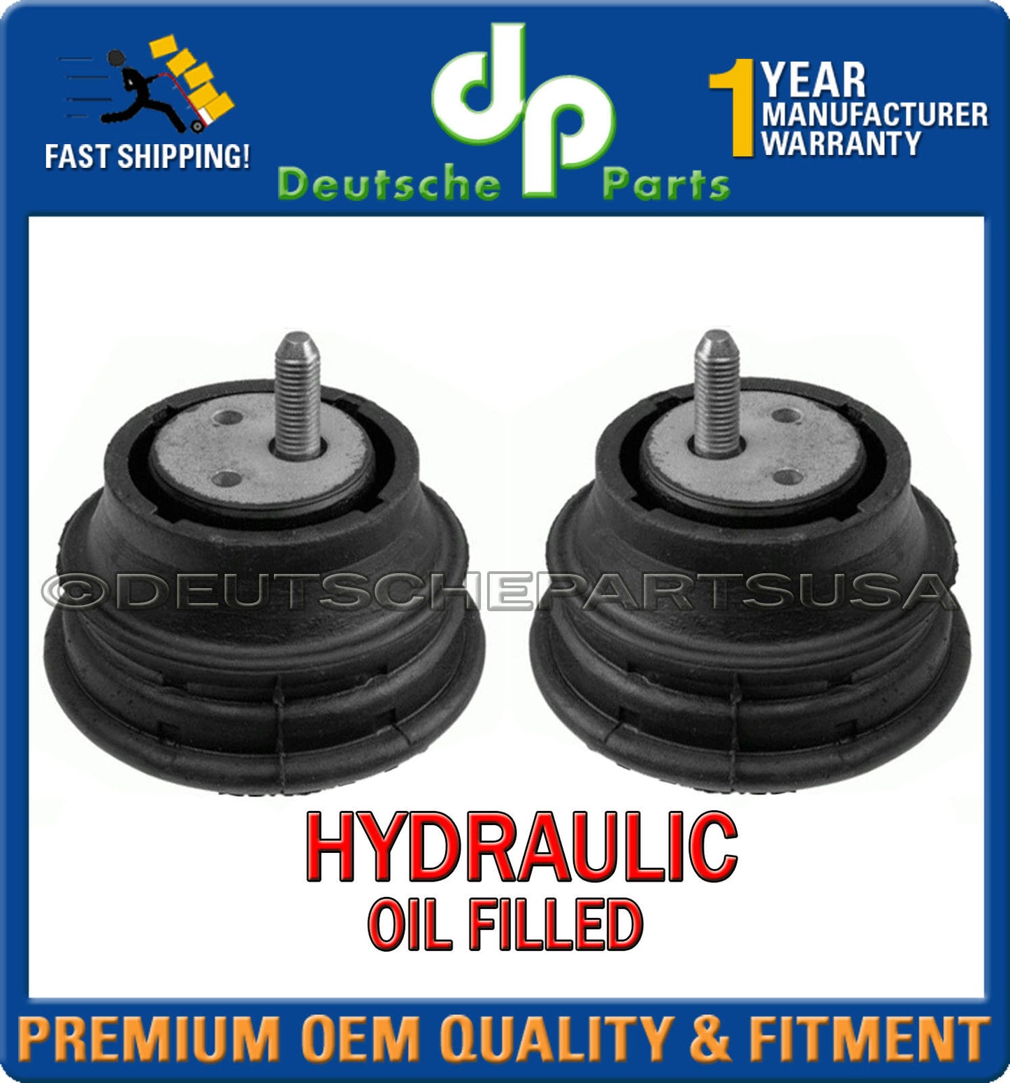 HYDRAULIC Engine Motor Mount Mounts L + R  for BMW E39 525i 528i 22116754608 x 2