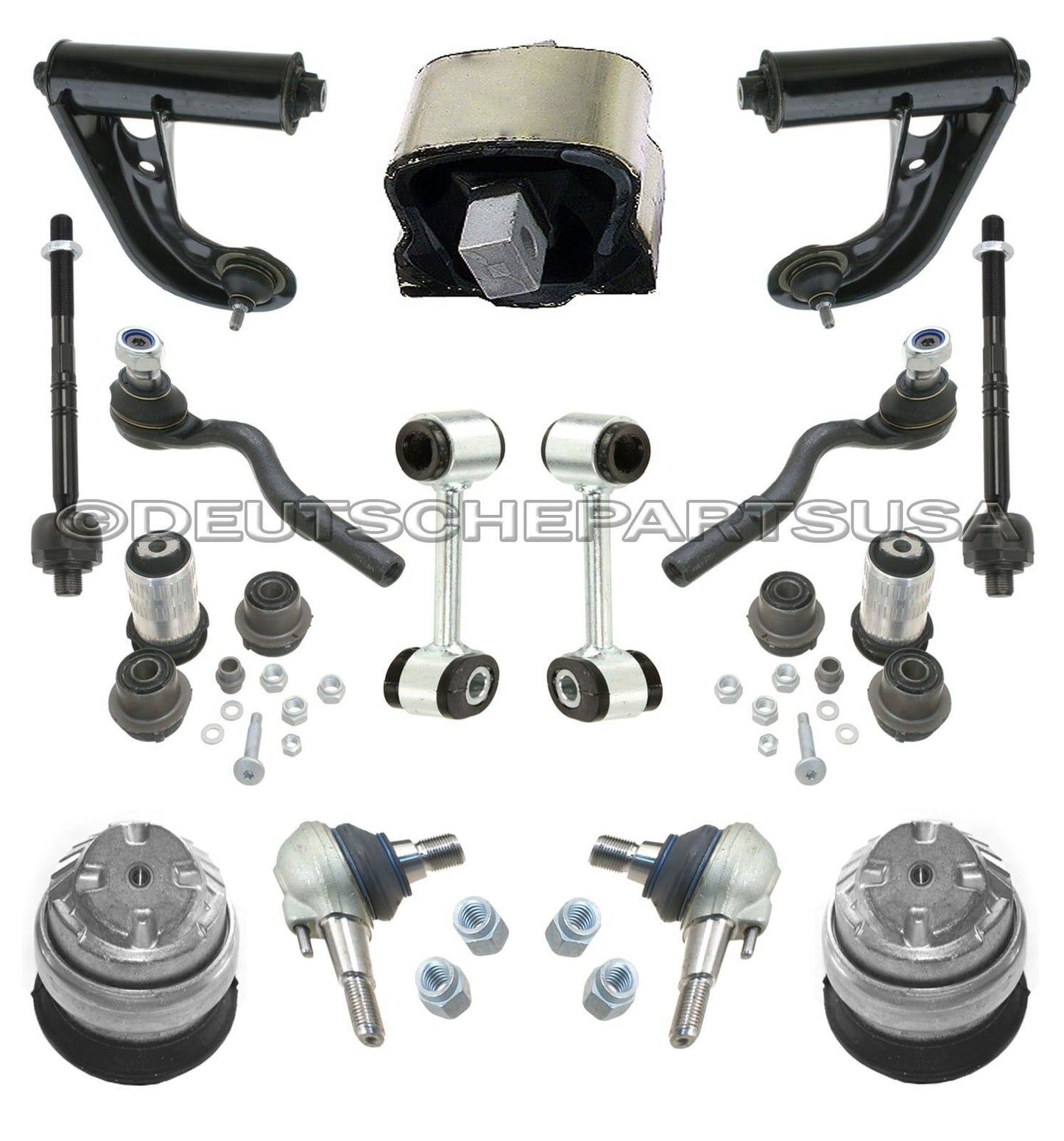 MERCEDES W210 V8 Front Control Arms Ball Joints Tie Rods Mounts SUSPENSION Kit