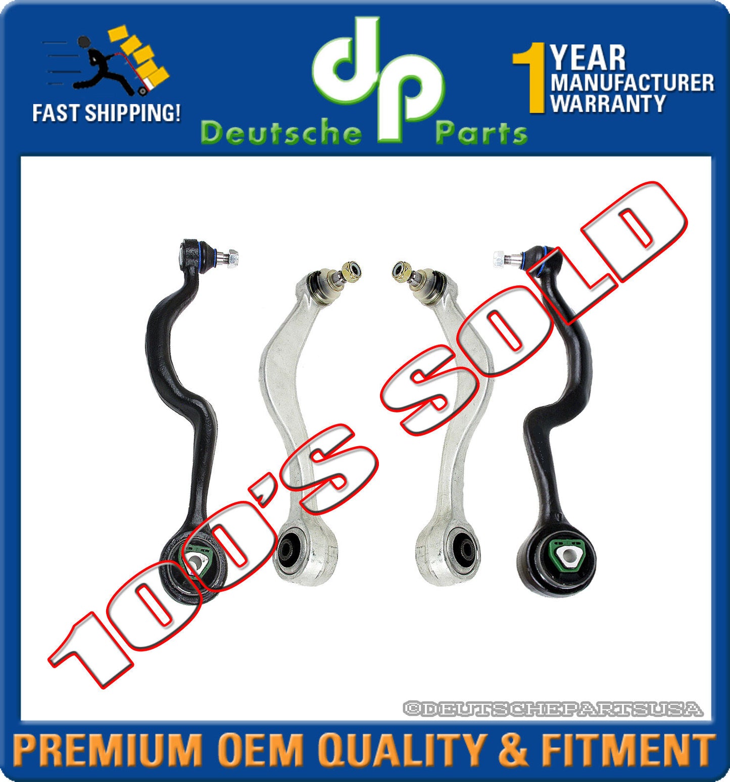 UPPER + LOWER Control Thrust Strut Arm Arms Ball Joint Joints SET 4 for BMW E34