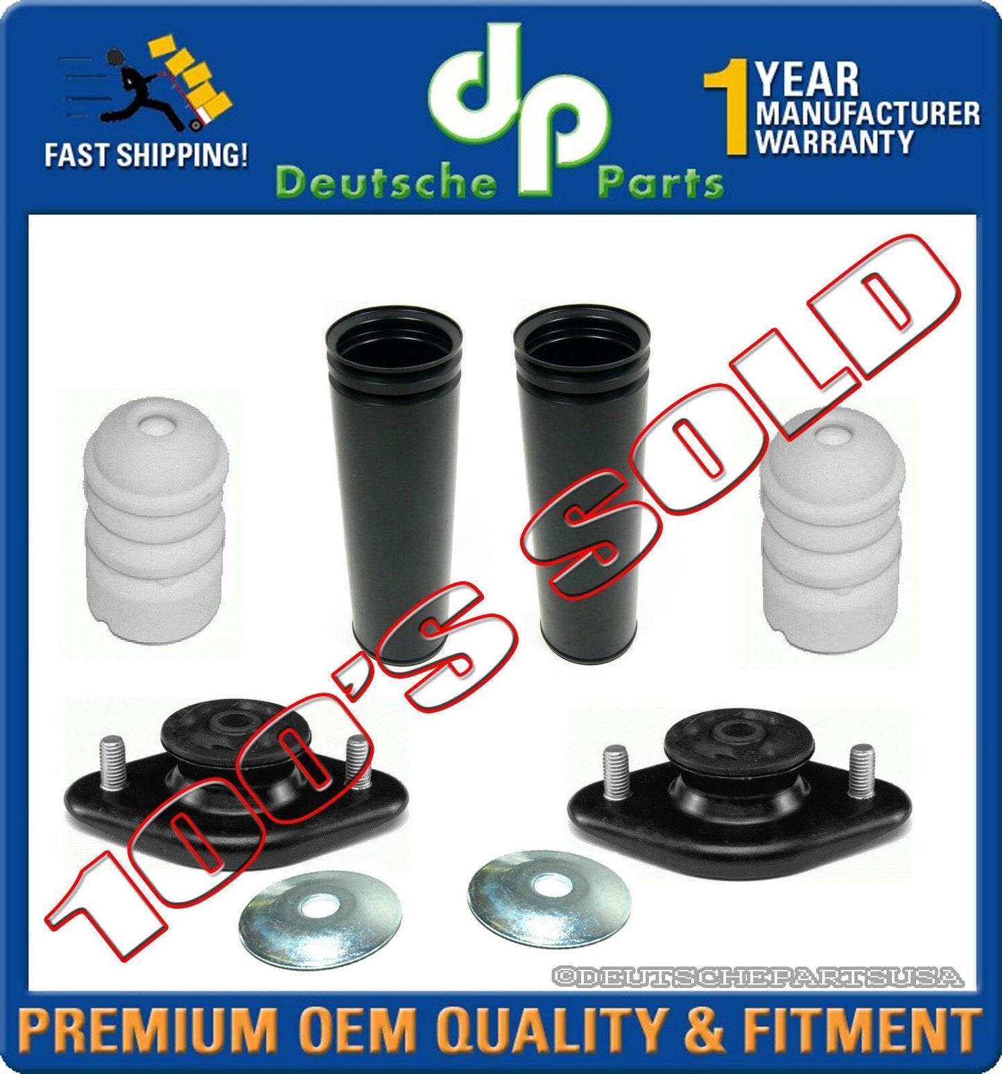 REAR STRUT SHOCK MOUNT MOUNTS BUMP STOP SUSPENSION KIT for BMW E36 E46 SET OF 8
