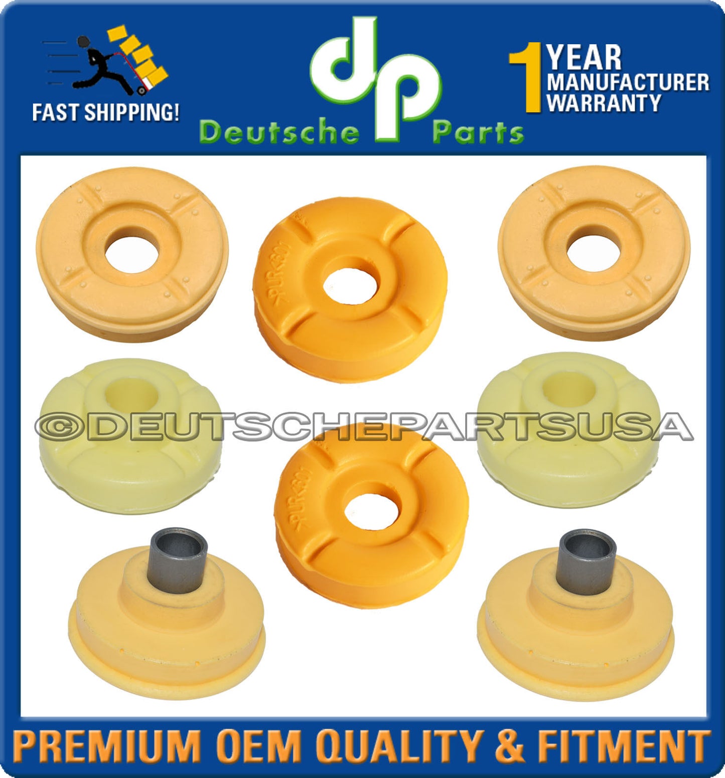 BMW X5 E70 X6 E71 FRONT REAR UPPER LOWER SHOCK STRUT SUPPORT MOUNT BUSHING SET 8