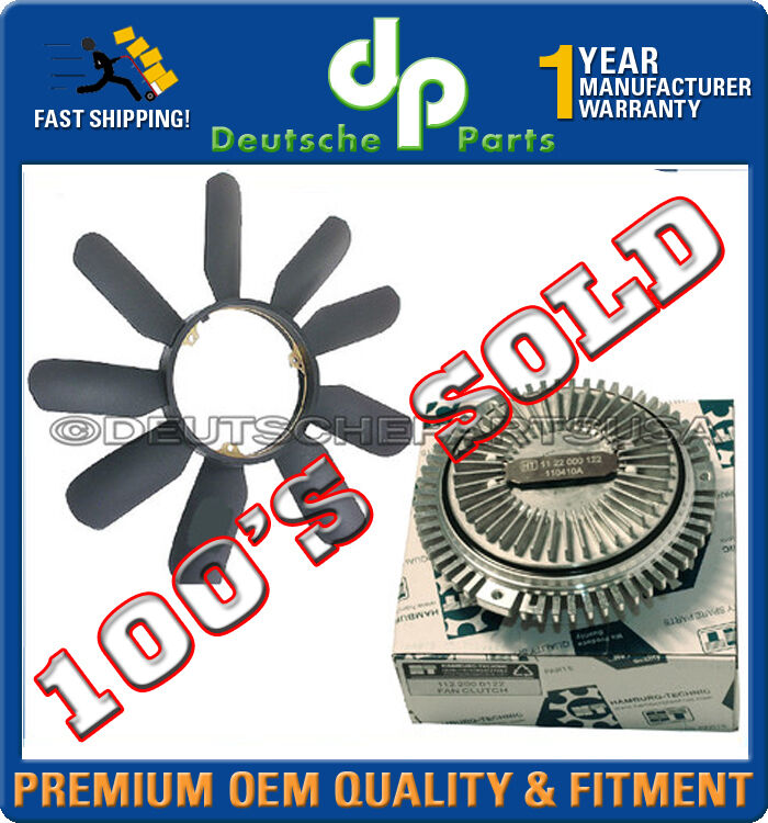 Mercedes W210 W208 W202 RADIATOR Fan Clutch & F BLADE 1122000122 1122000123 SET