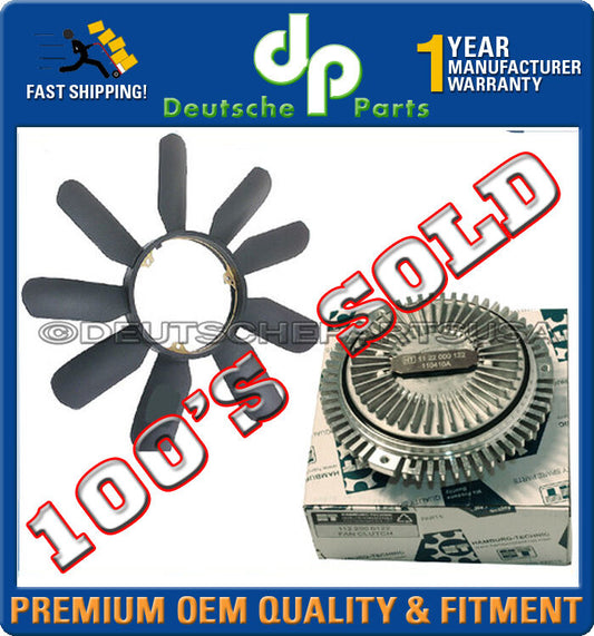 Mercedes W210 W208 W202 RADIATOR Fan Clutch & F BLADE 1122000122 1122000123 SET