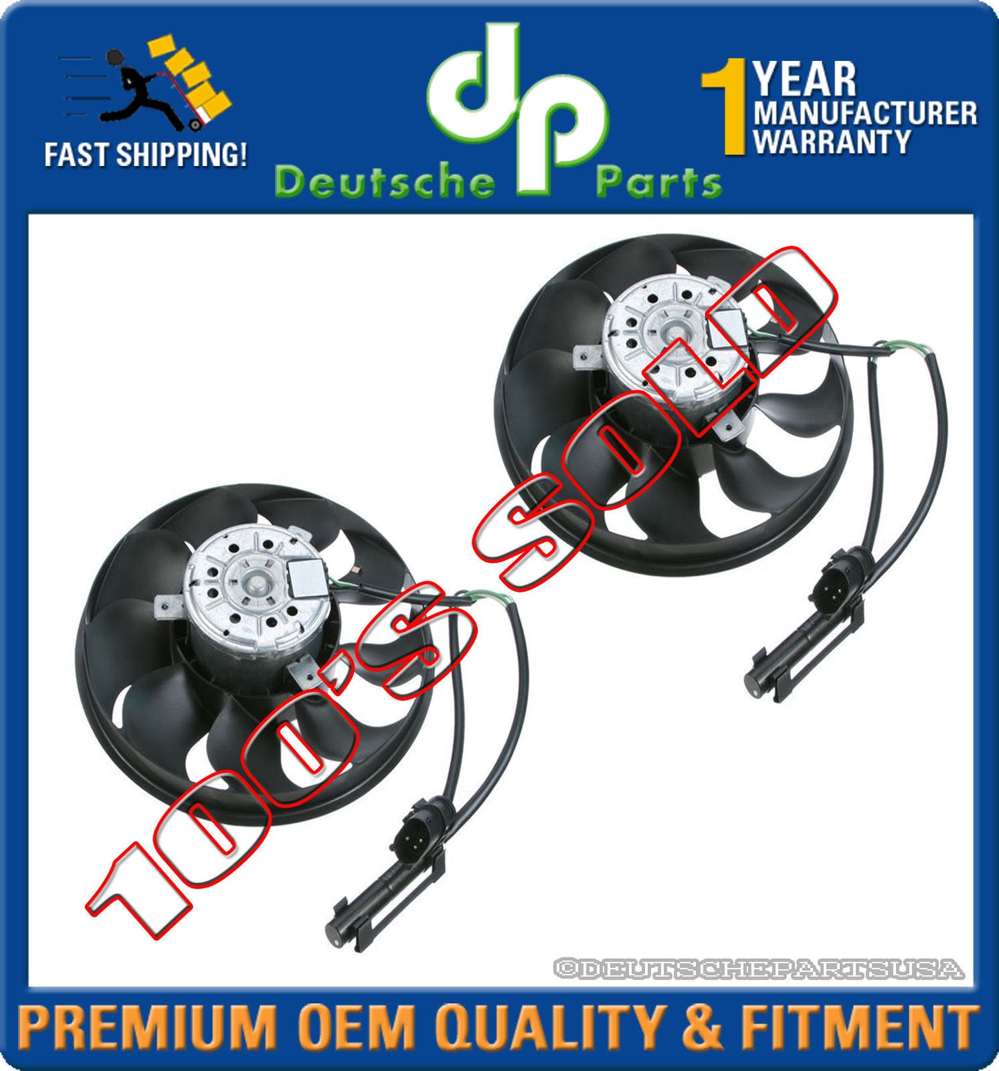 PORSCHE 996 911 986 BOXSTER AUXILIARY RADIATOR COOLING FAN MOTOR RESISTOR SET 2