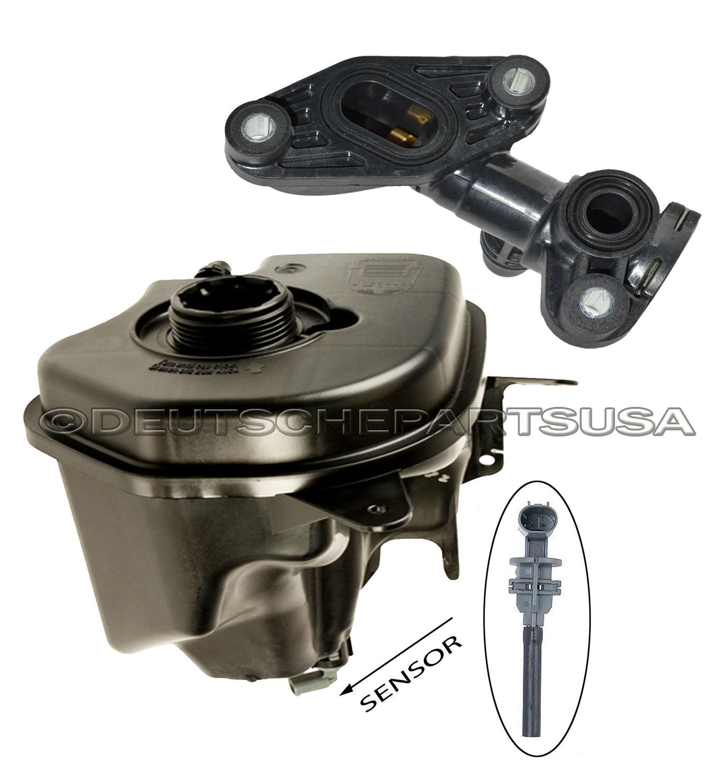 Coolant Expansion Tank Reservoir & Oil Cooler Thermostat for BMW E70 X5 X6 Set 3