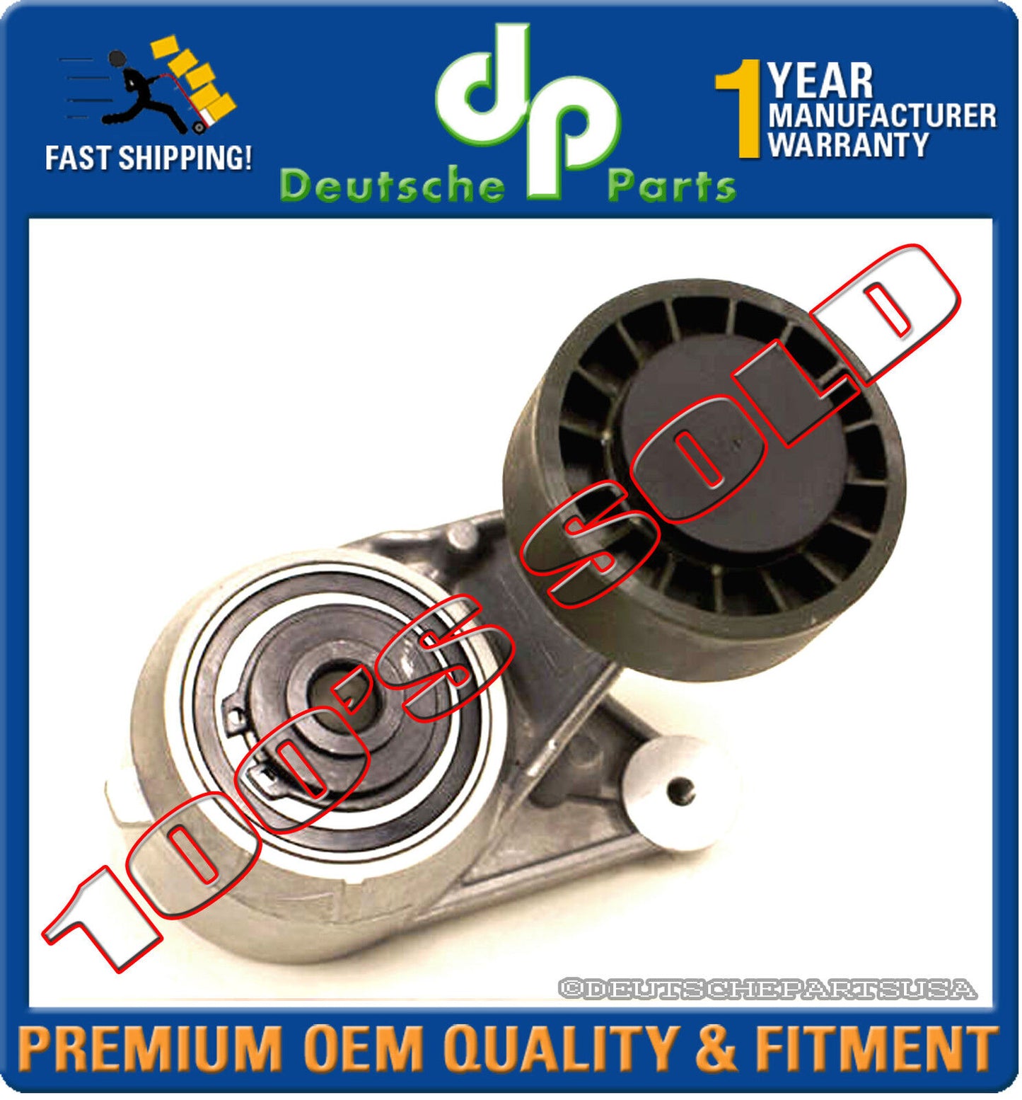 MERCEDES W124 W126 W201 W129 Accessory Belt Tensioner 103 200 08 70 / 1032000870