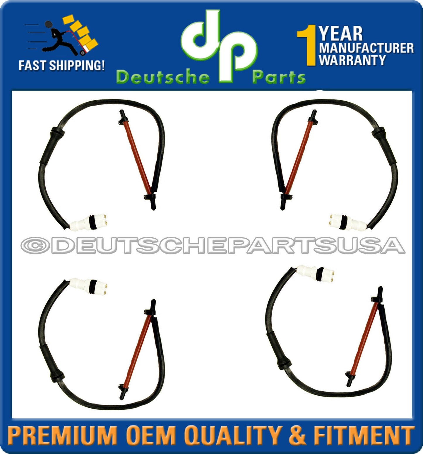 PORSCHE 911 FRONT REAR BRAKE PAD WEAR SENSOR INDICATOR 99661236500 SET 4