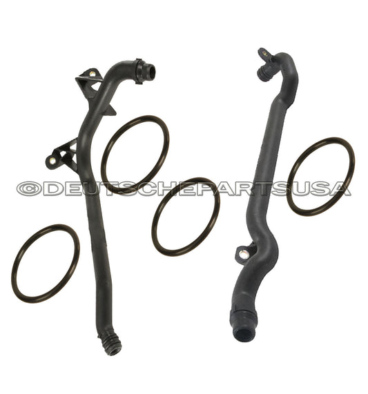 WATER + ENGINE HEATER INLET COOLANT PIPE 11531705210 + 11537502000 SET For BMW