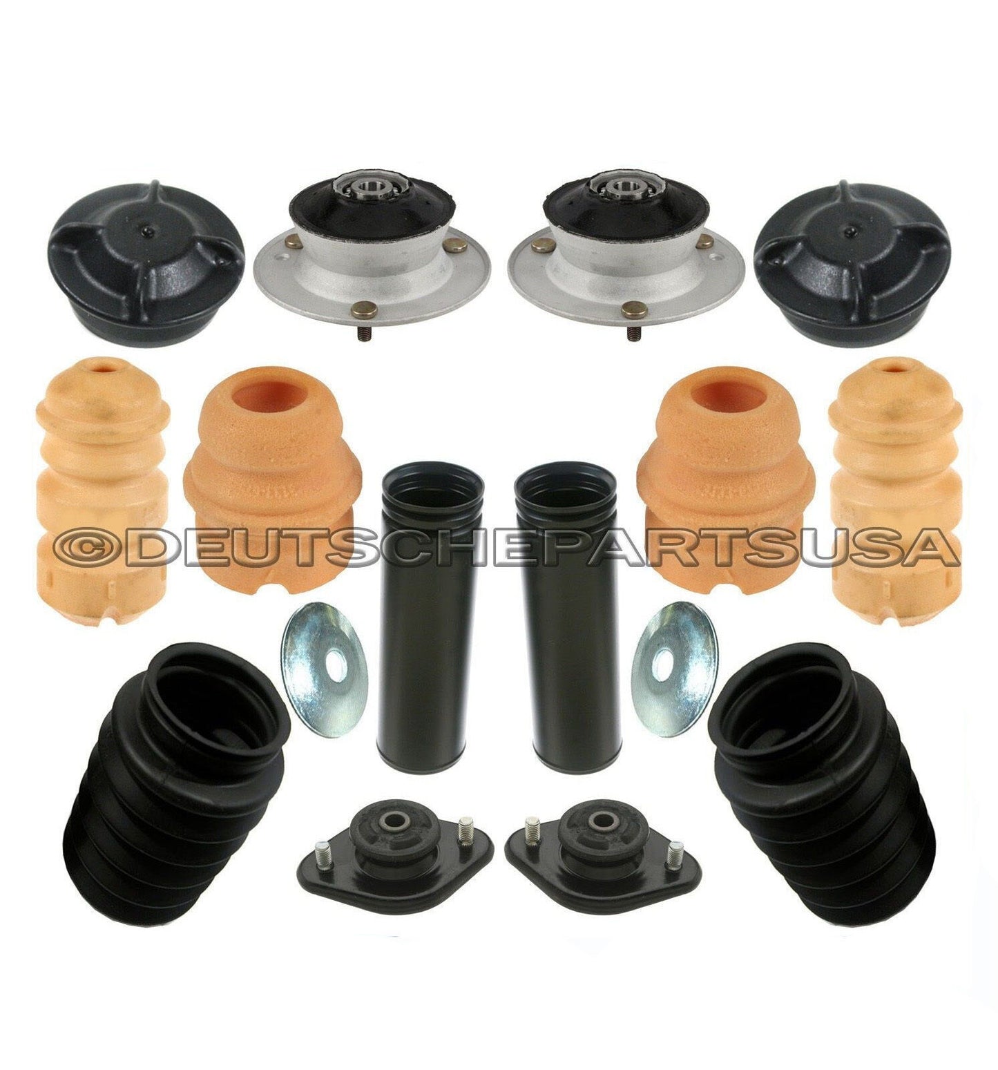 FRONT REAR STRUT SHOCK BEARING MOUNT BELLOW BUMP STOP for BMW E46 325Xi 330Xi