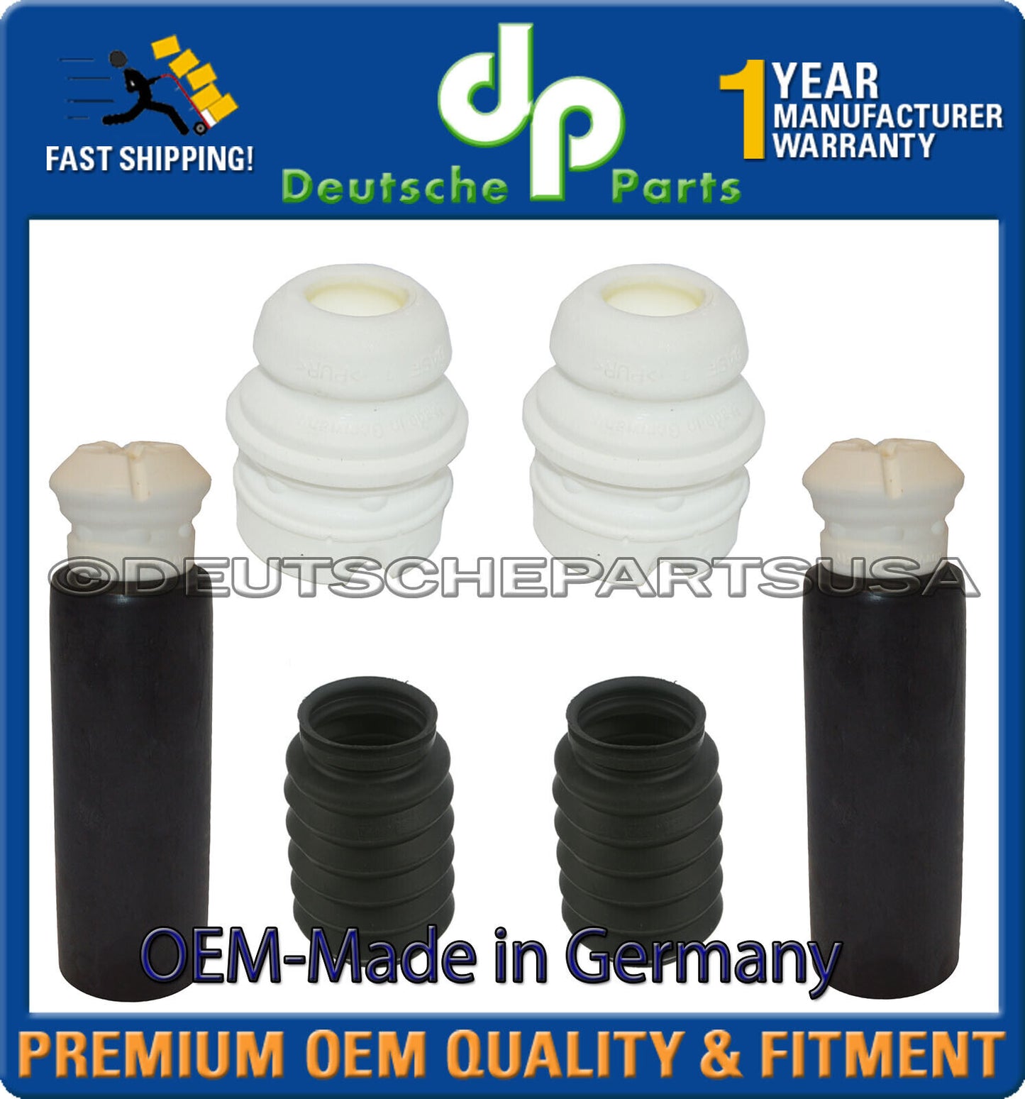 FR + RR SHOCK BUMP STOP DUST BOOT for BMW E85 E86 Z4 L+R Made in Germany Set 6