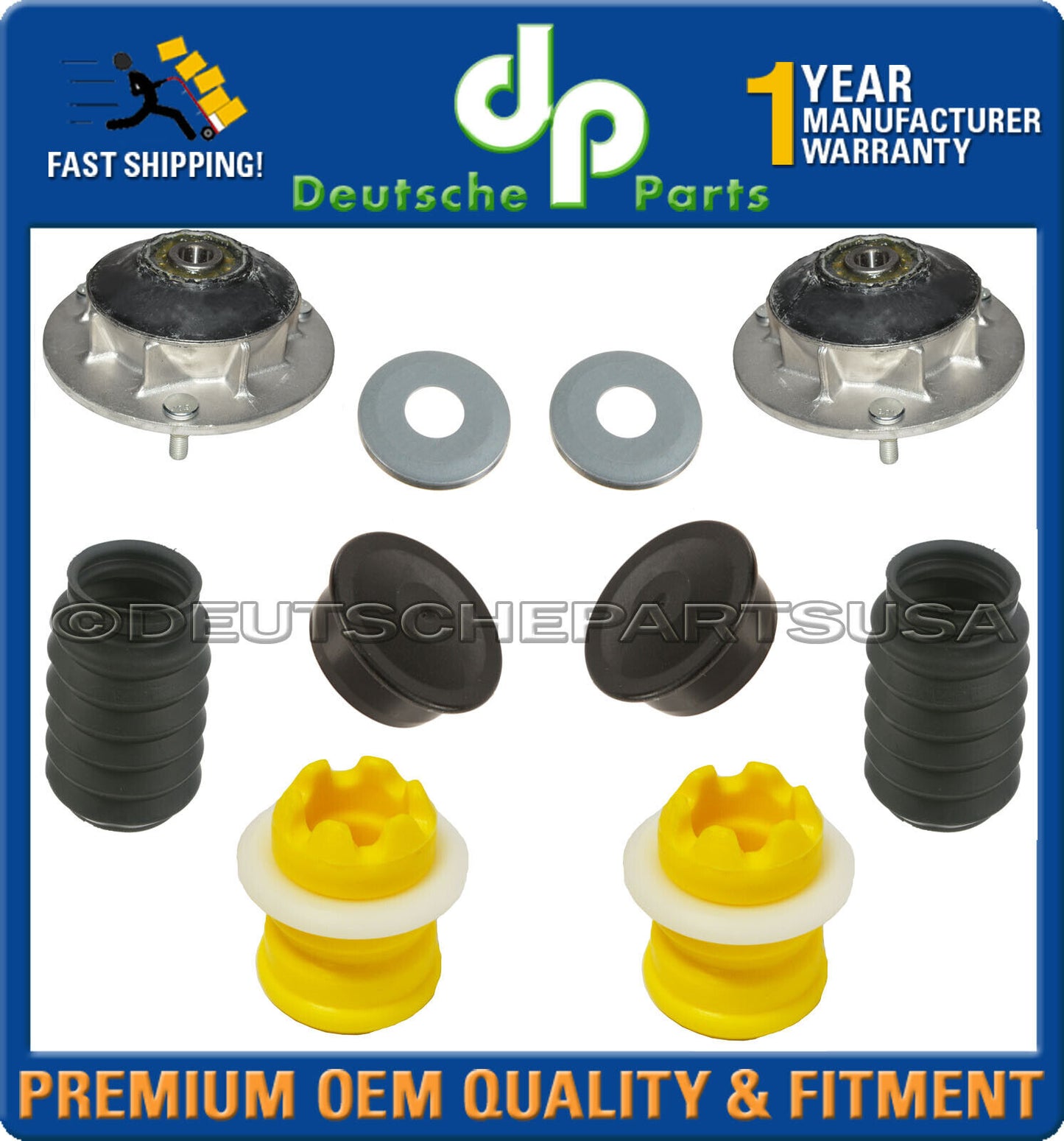 F+R STRUT SHOCK ABSORBER TOP MOUNT BEARING MOUNTING KIT For BMW 3 E90 xi xDrive