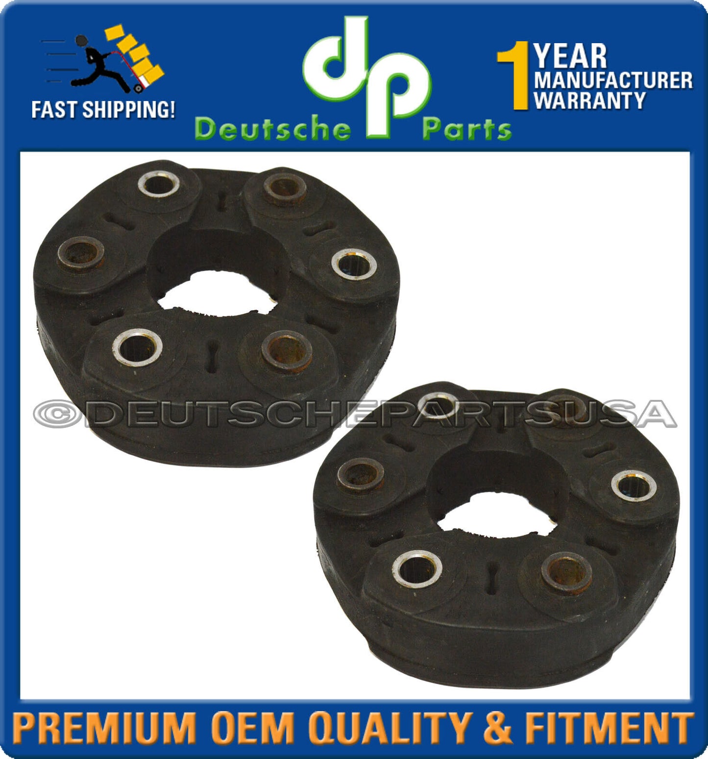 Jaguar S-Type Front + Rear Driveshaft Rubber Coupling XW4W4684AB Set