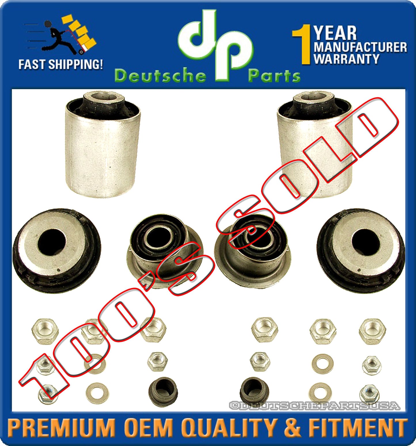 MERCEDES R170 W202 SLK C CLASS LOWER CONTROL ARM ARMS BUSHING 1703300075 KIT 2
