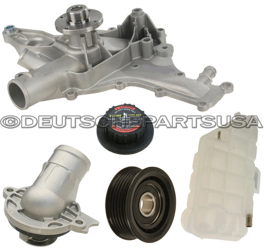 MERCEDES W163 ML320 430 500 EXPANSION TANK CAP WATER PUMP PULLEY THERMOSTAT KIT