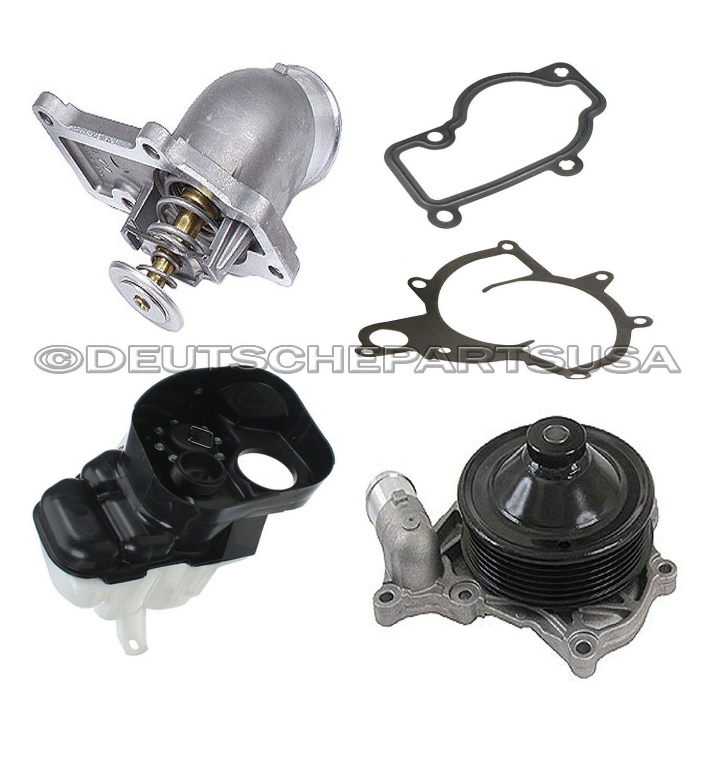 PORSCHE 986 BOXSTER ENGINE WATER PUMP + THERMOSTAT + COOLANT EXPANSION TANK 5 Pc