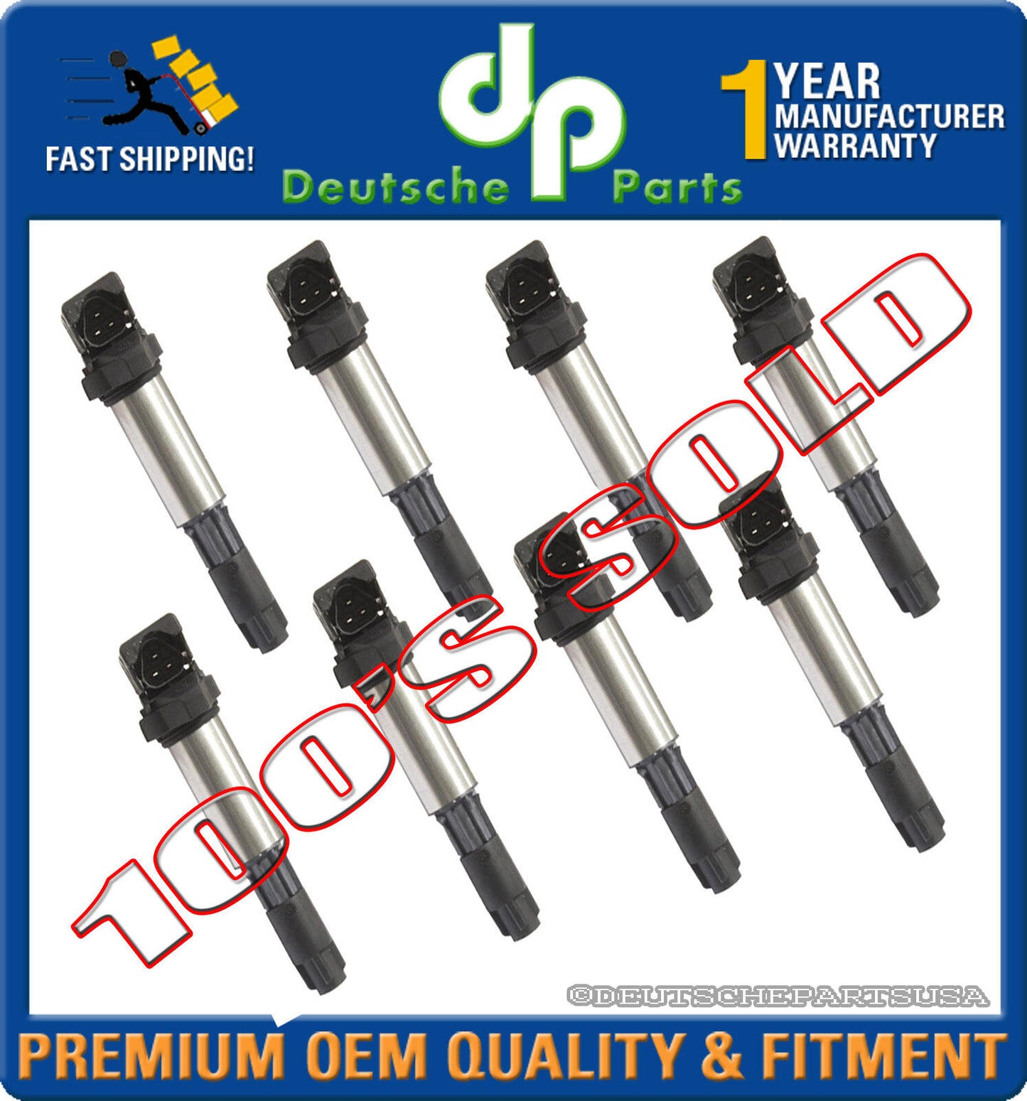 DIRECT IGNITION COIL COILS for BMW E60 E63 E66 E65 E70 V8 12131712219 SET 8