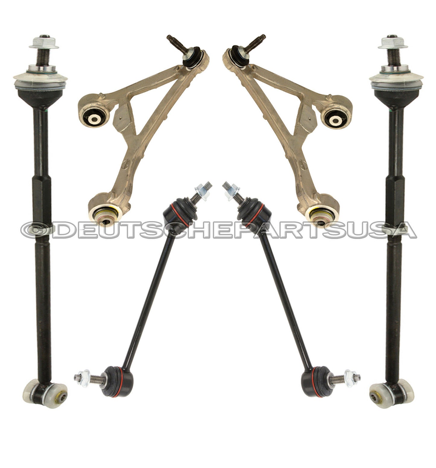 JAGUAR S-TYPE REAR Upper CONTROL ARM BALL JOINT SWAY BAR TOE LINK TIE ROD SET 6