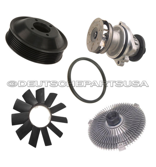 WATER PUMP PULLEY FAN BLADE CLUTCH KIT for BMW E39 520i 523i 97 98 99 2000 01 02