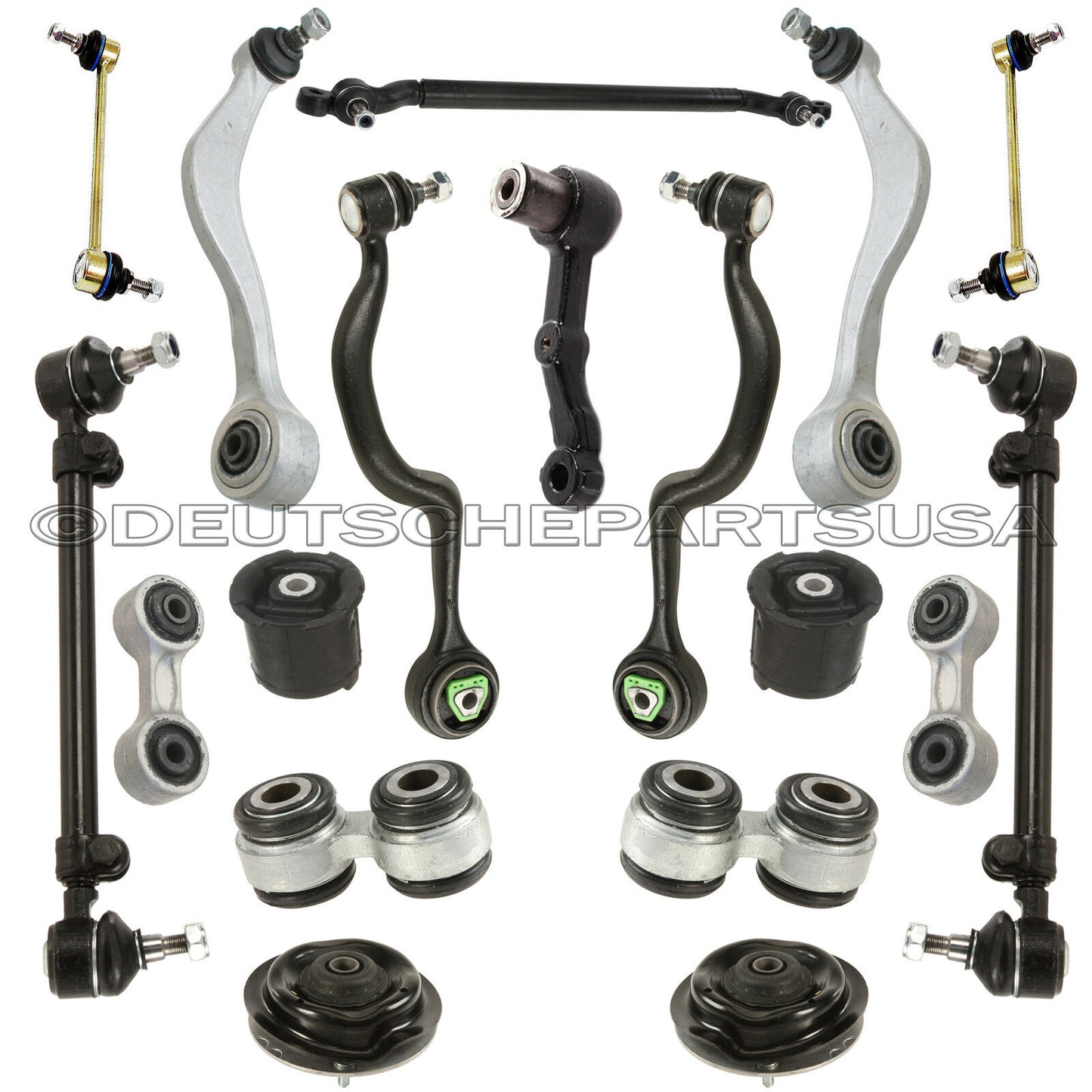 Control Arms Ball Joints Sway Bar Tie Rod Strut Mount SUSPENSION Kit for BMW E34