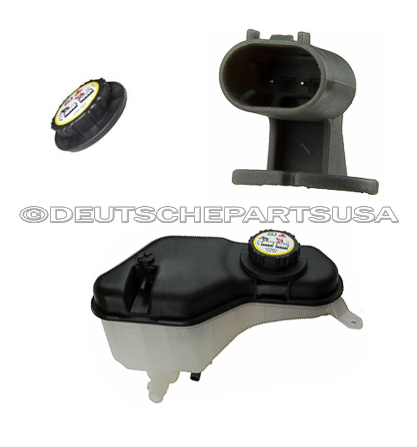 JAGUAR COOLANT EXPANSION RECOVERY RESERVOIR TANK + SENSOR + CAP C2Z13764 SET 3