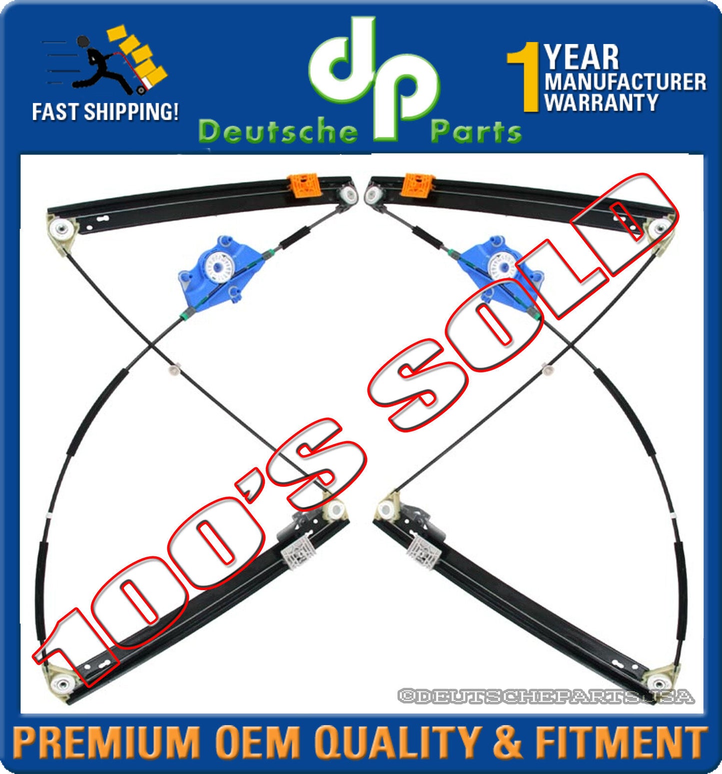 AUDI A4 S4 FRONT LEFT RIGHT WINDOW WINDER REGULATOR 8E0837461 8E0837462 SET