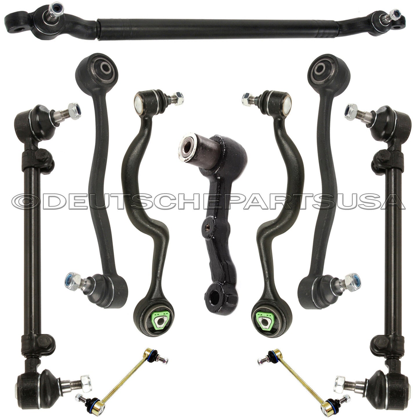 Front Control Arm Arms Center Sway Bar Link Tie Rods Kit for BMW E34 525i 540i