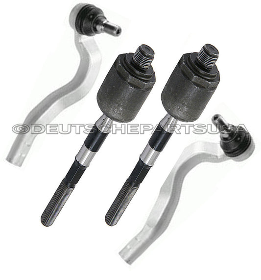 Mercedes W210 E320 E430 4Matic L + R Steering Tie Rods 2  Inner + 2 Outer SET 4