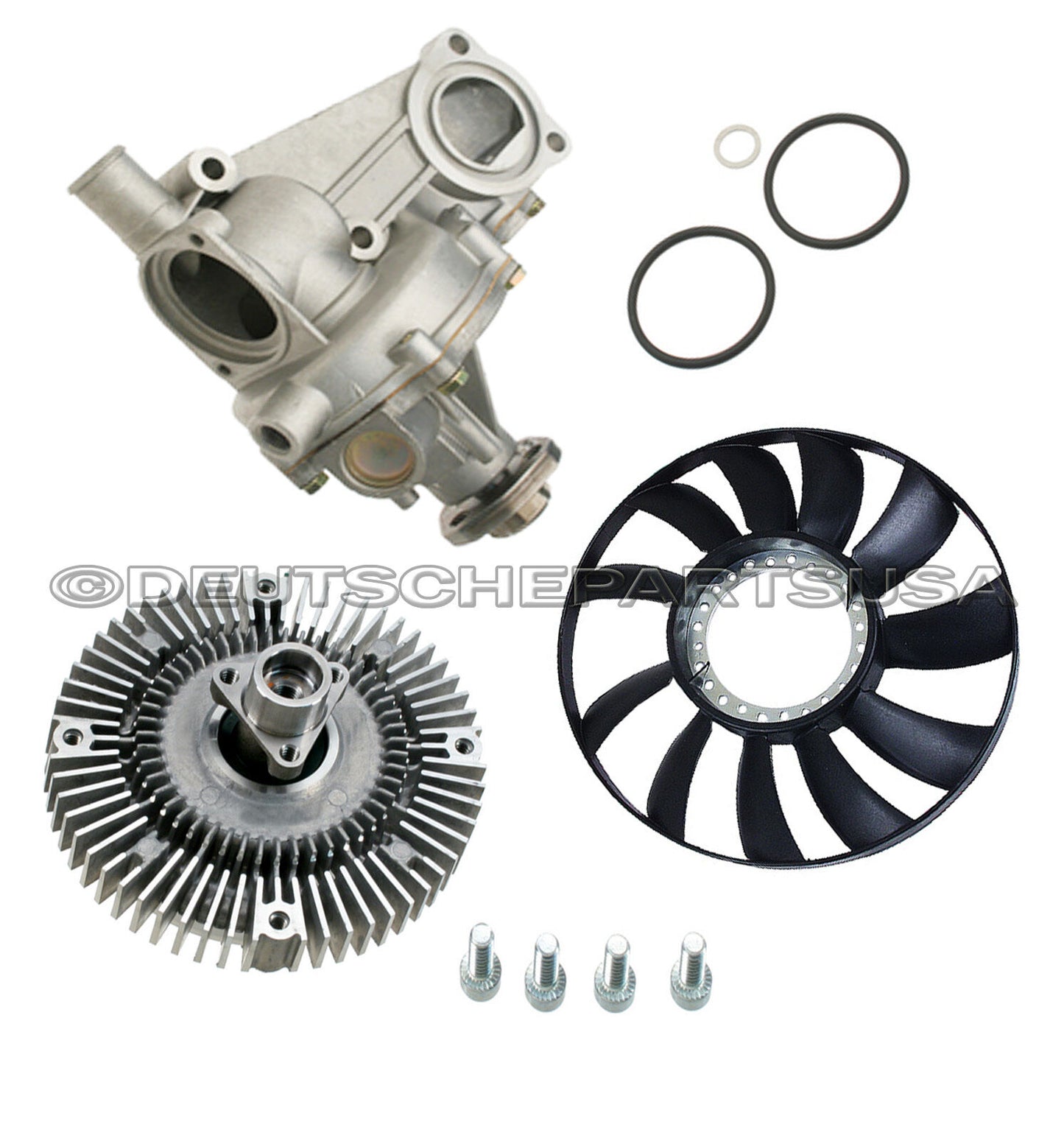 AUDI A4 A4 QUATTRO VW PASSAT 1.8 L4 WATER PUMP + FAN BLADE + FAN CLUTCH SET OF 3